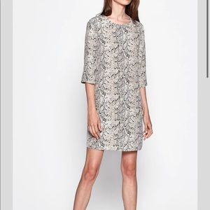 Equipment Aubrey Snakeskin Silk Python Shift Dress